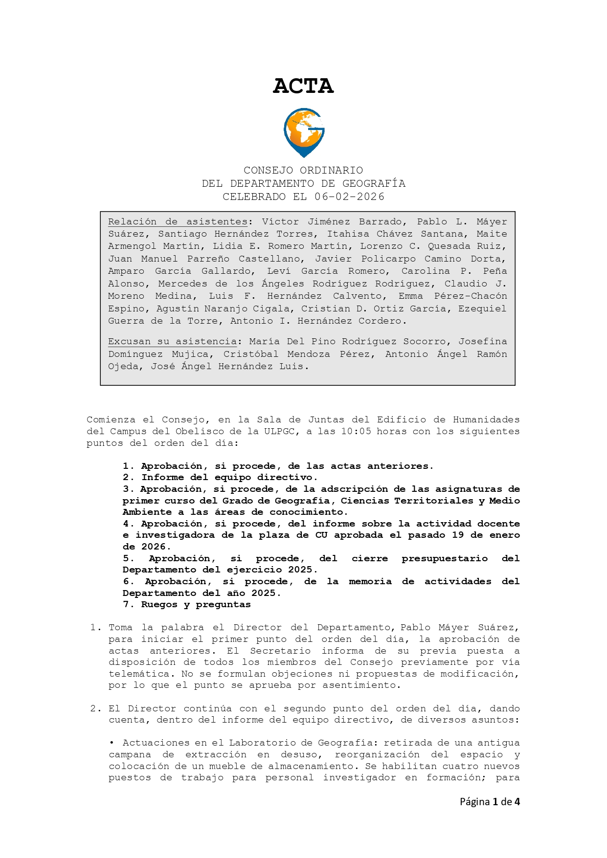 ACTA_06022026 - ORDINARIA_page-0001 Acta del Consejo Ordinario del Departamento del día 6 de febrero de 2026